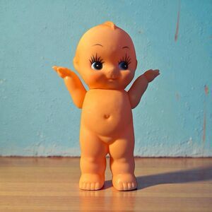 Kewpie Doll Hard Plastic with Moveable Arms 6” VTG Taiwan